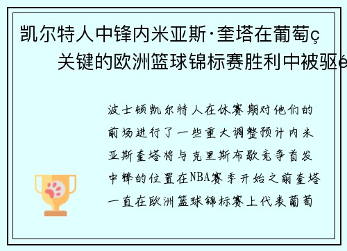 凯尔特人中锋内米亚斯·奎塔在葡萄牙关键的欧洲篮球锦标赛胜利中被驱逐出场